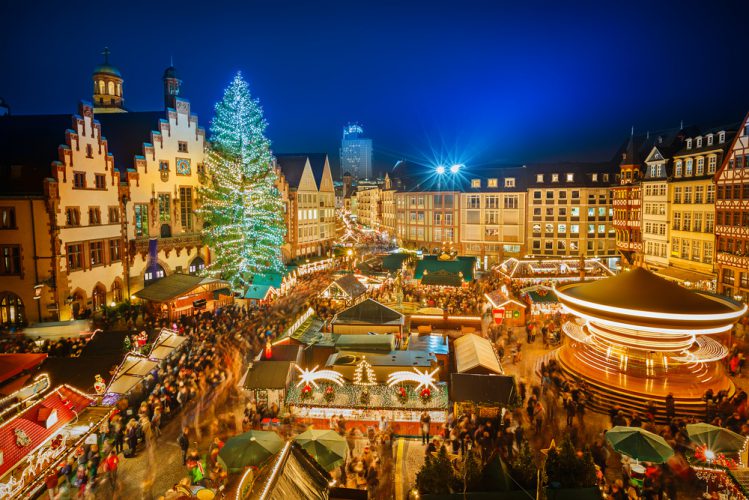 ドイツ、フランクフルトでのクリスマスマーケット